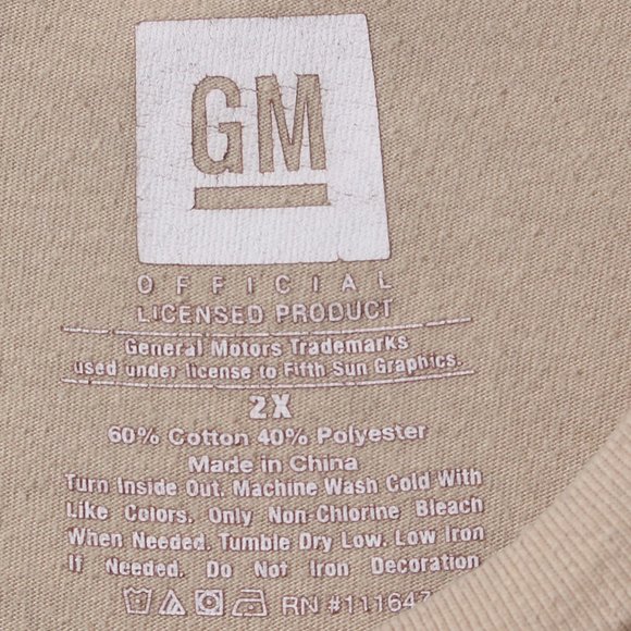 GM Shirt Womens 2X Black Tan Corvette Top - Picture 3 of 5